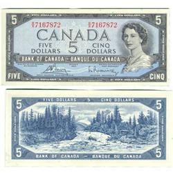 1954 Bank of Canada $5-Unc