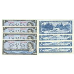 1954 Bank of Canada $5's-Unc