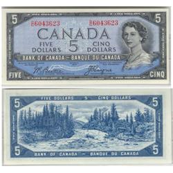 1954 Bank of Canada $5 Devil Face-CCGS Unc63