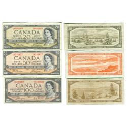 "1954 Bank of Can Devil's Face $20, 50 & $100"