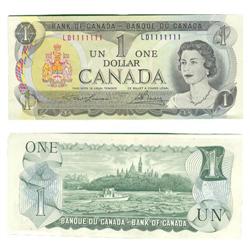 1973 Bank of Canada $1 Solid Radar