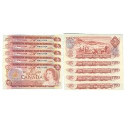 1974 Bank of Canada $2's Consecutive-Unc