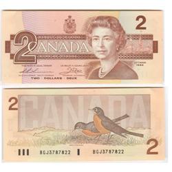 1986 Bank of Canada $2-Unc