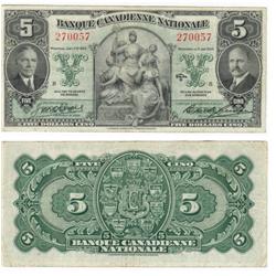 1935 Banque Canadienne Nationale $5-VF