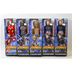 GROUP OF 5 MARVEL AVENGERS INFINITY WAR FIGURES
