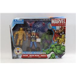 MARVEL UNIVERSE CLASSIC AVENGERS SET UP 3 INCLUDES