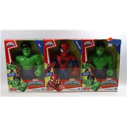 LOT OF 3 PLAY SCHOOL HEROES MARVEL SUPERHERO