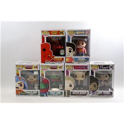 LOT OF 6 ASSORTED FUNKO POPS- VARIETY PACK;