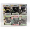 Image 1 : LOT OF 6 ASSORTED FUNKO POPS- GAMES VARIETY PACK;