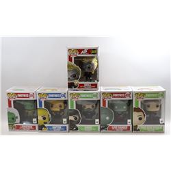 LOT OF 6 ASSORTED FUNKO POPS- GAMES VARIETY PACK;