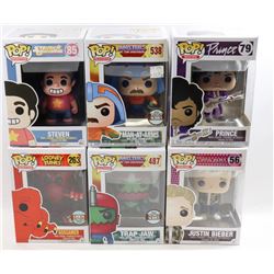 LOT OF 6 ASSORTED FUNKO POPS- VARIETY PACK;