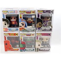 LOT OF 6 ASSORTED FUNKO POPS- VARIETY PACK;