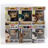 Image 1 : LOT OF 6 ASSORTED FUNKO POPS- VARIETY PACK;