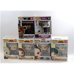 LOT OF 6 ASSORTED FUNKO POPS- VARIETY PACK;