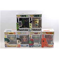 LOT OF 6 ASSORTED FUNKO POPS- VARIETY PACK;