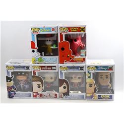LOT OF 6 ASSORTED FUNKO POPS- VARIETY PACK;