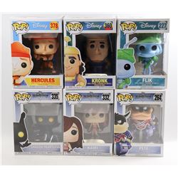 LOT OF 6 ASSORTED FUNKO POPS- DISNEY VARIETY PACK;