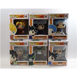 LOT OF 6 ASSORTED FUNKO POPS-  DRAGON BALL Z