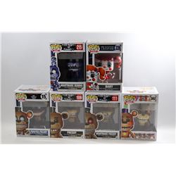 LOT OF 6 ASSORTED FUNKO POPS- FIVE NIGHTS AT