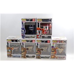 LOT OF 6 ASSORTED FUNKO POPS- FIVE NIGHTS AT