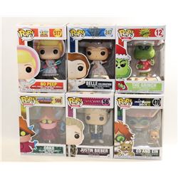 LOT OF 6 ASSORTED FUNKO POPS- VARIETY PACK;