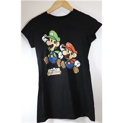 WOMEN'S PAPER MARIO BLACK T-SHIRT MEDIUM