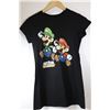 Image 1 : WOMEN'S PAPER MARIO BLACK T-SHIRT MEDIUM