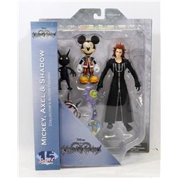 DISNEY KINGDOM HEARTS  "MICKEY, AXEL & SHADOW"