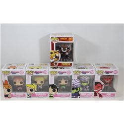 LOT OF 6 ASSORTED FUNKO POPS; VARIETY PACK;