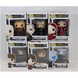 LOT OF 6 ASSORTED FUNKO POPS; GOT VARIETY PACK;