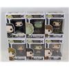 Image 1 : LOT OF 6 ASSORTED FUNKO POPS; GOT VARIETY PACK;