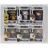 Image 1 : LOT OF 6 ASSORTED FUNKO POPS; GOT VARIETY PACK;
