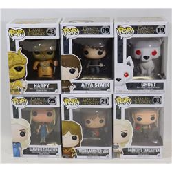 LOT OF 6 ASSORTED FUNKO POPS; GOT VARIETY PACK;