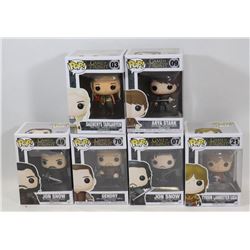 LOT OF 6 ASSORTED FUNKO POPS; GOT VARIETY PACK;