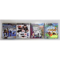 LOT OF 4 MISC PS3 GAMES