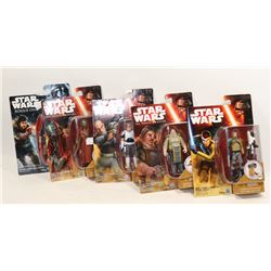 BOX OF  FIVE STAR WARS ACTION FIGURES