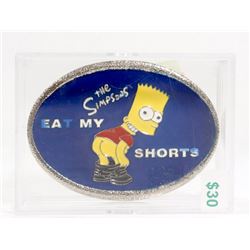THE SIMPSONS "EAT MY SHORTS" BELT BUCKLE