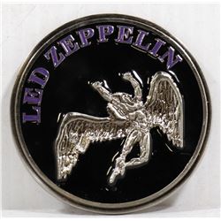LED ZEPPLIN BELT BUCKLE- BLACK/ SILVER & PURPLE