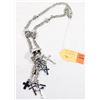 Image 1 : SKULL/ CROSSES SILVER CHAIN NECKLACE