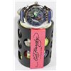 Image 1 : ED HARDY BLUE LEATHER BAND WRIST WATCH W/