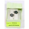 Image 1 : 2 GEMSTONE & SILVER STYLE  EARRINGS