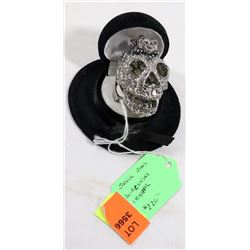 SWAROVSKI CRYSTAL SKULL RING. SIZE 8.5