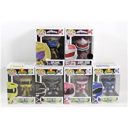 LOT OF 6 ASSORTED FUNKO POPS; POWER RANGERS