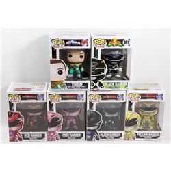 LOT OF 6 ASSORTED FUNKO POPS; POWER RANGERS