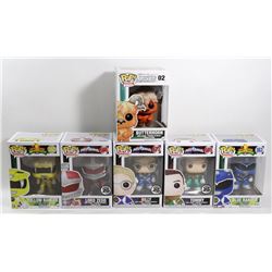LOT OF 6 ASSORTED FUNKO POPS; VARIETY PACK