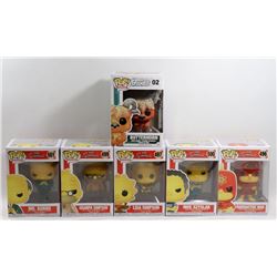 LOT OF 6 ASSORTED FUNKO POPS; VARIETY PACK