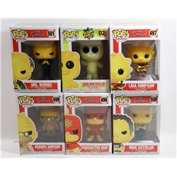 LOT OF 6 ASSORTED FUNKO POPS; VARIETY PACK
