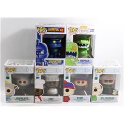 LOT OF 6 ASSORTED FUNKO POPS; VARIETY PACK