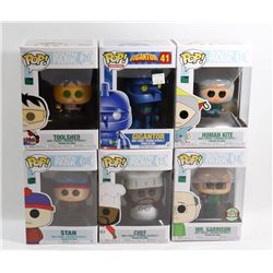 LOT OF 6 ASSORTED FUNKO POPS; VARIETY PACK