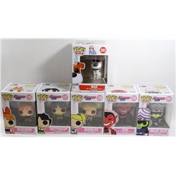 LOT OF 6 ASSORTED FUNKO POPS; VARIETY PACK